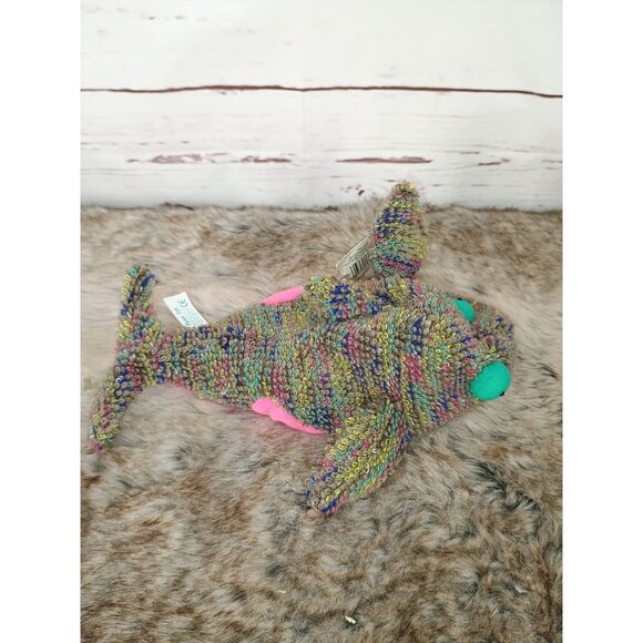 Russ Floppy Fish Plush‎ Toy Multicolor Knit Pink Accents - Picture 7 of 7
